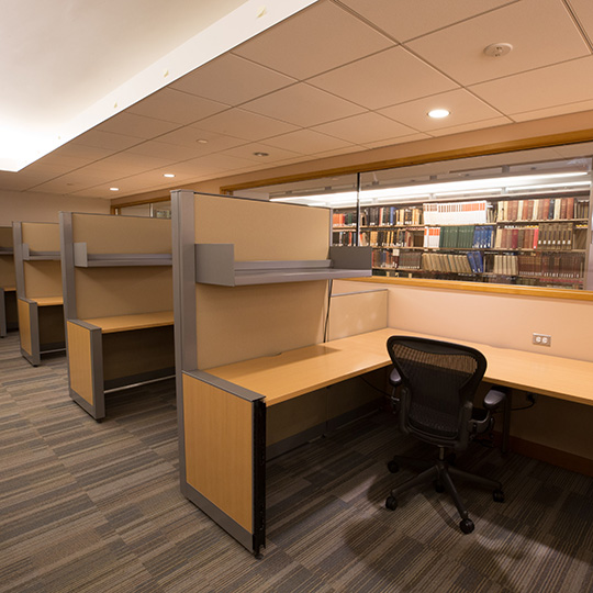 Modern office interior with clean wall composition